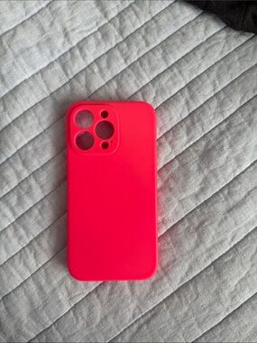iPhone 13 Pro Hot Pink Silicone Phone Case - Compatible Fit